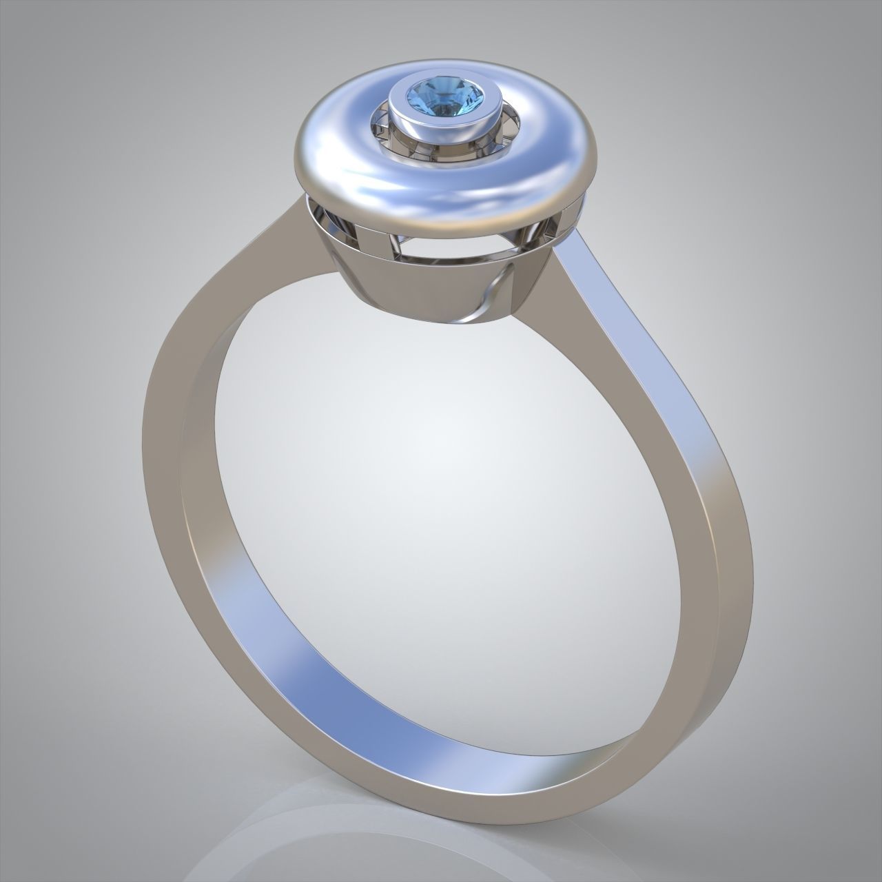Diamond ring 0579 3D printable model  3D print model_2