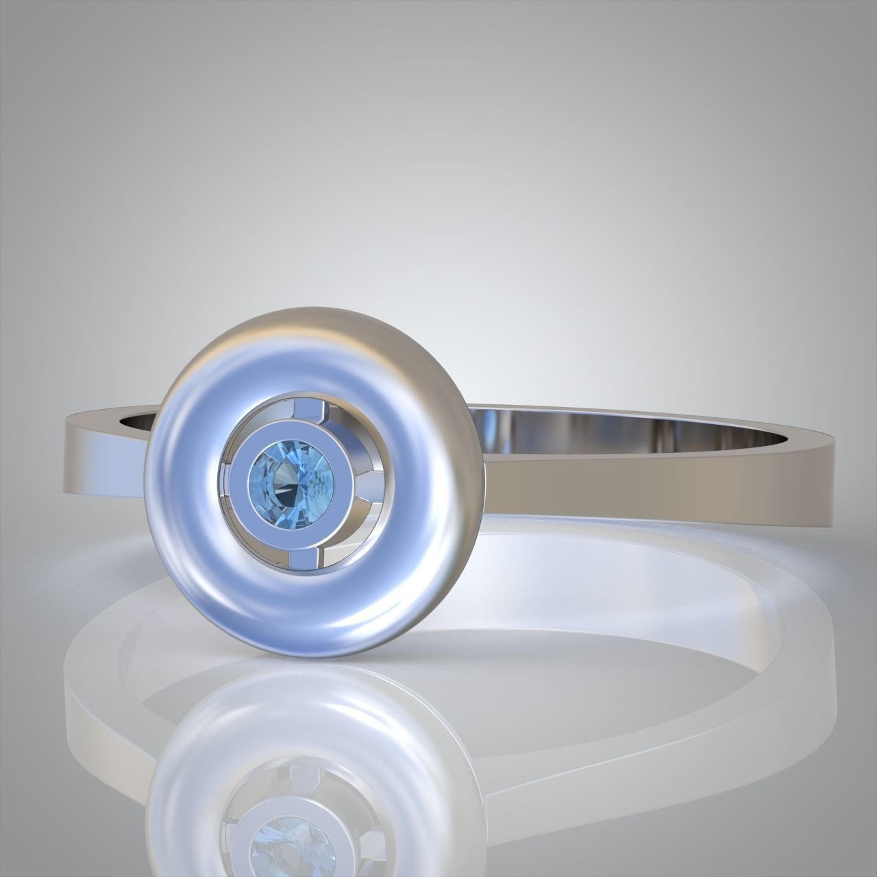 Diamond ring 0579 3D printable model  3D print model_6