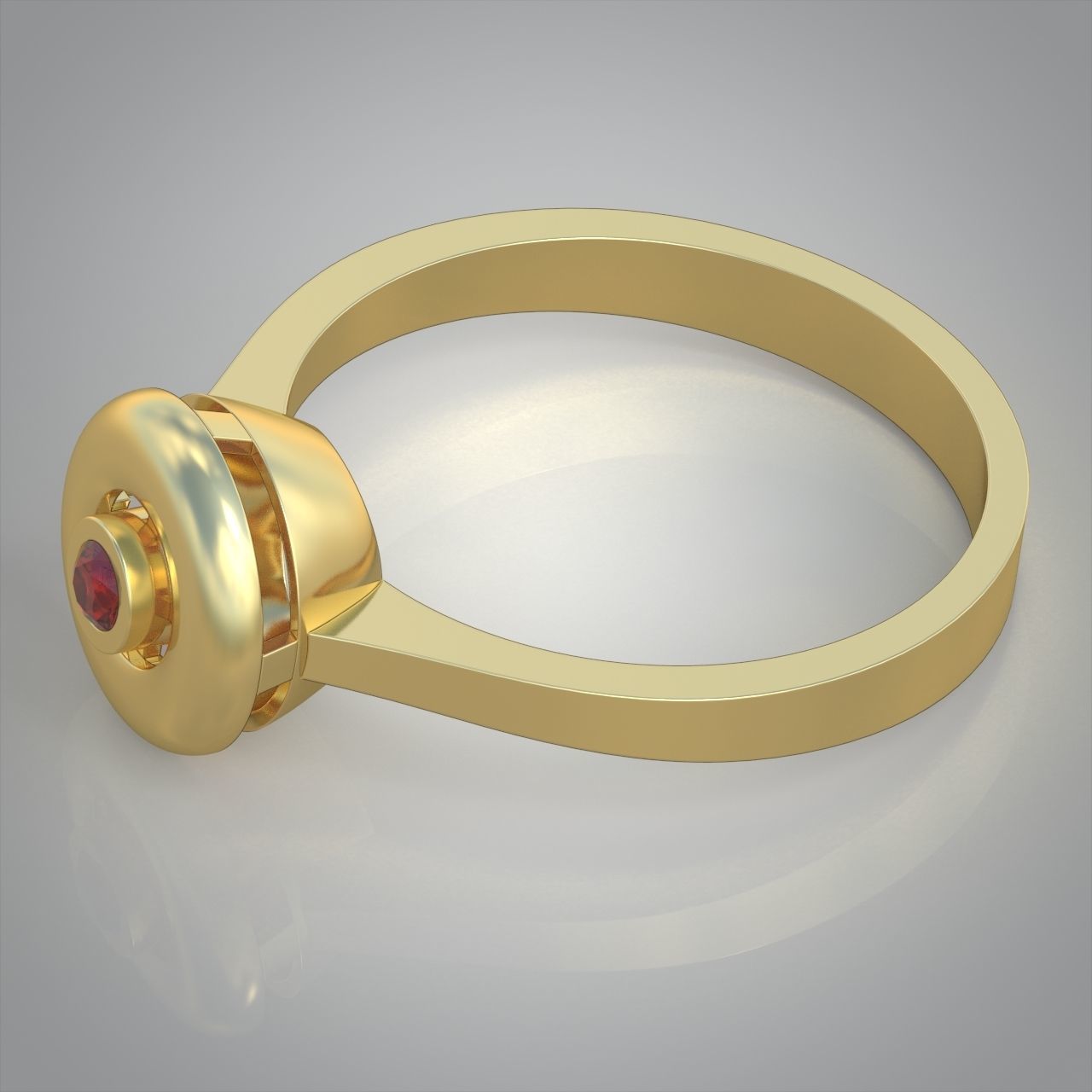 Diamond ring 0579 3D printable model  3D print model_8