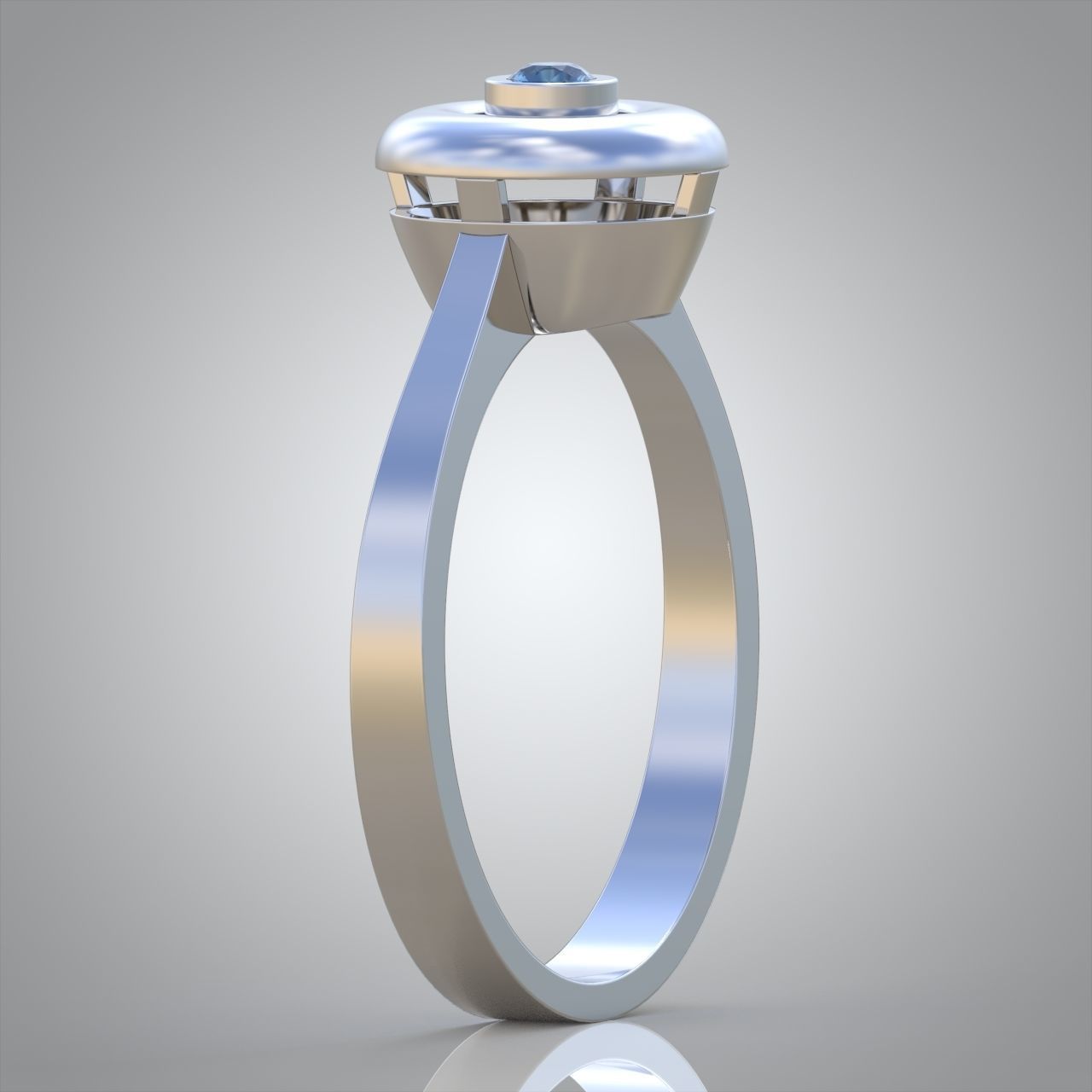 Diamond ring 0579 3D printable model  3D print model_5
