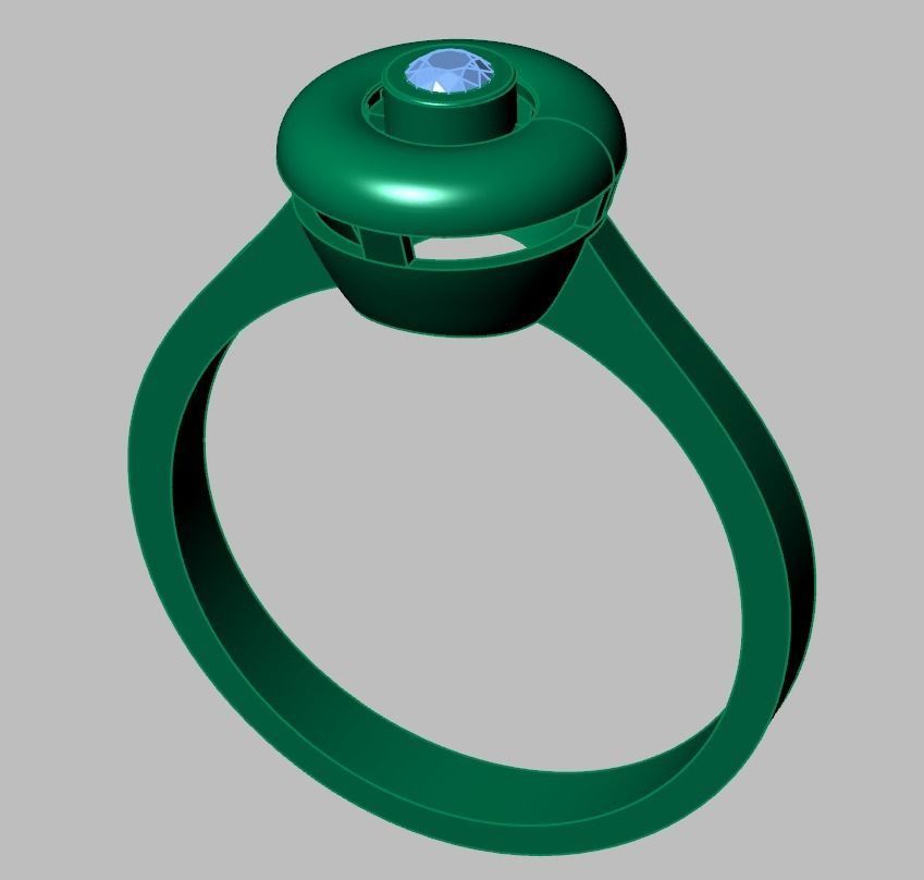 Diamond ring 0579 3D printable model  3D print model_16
