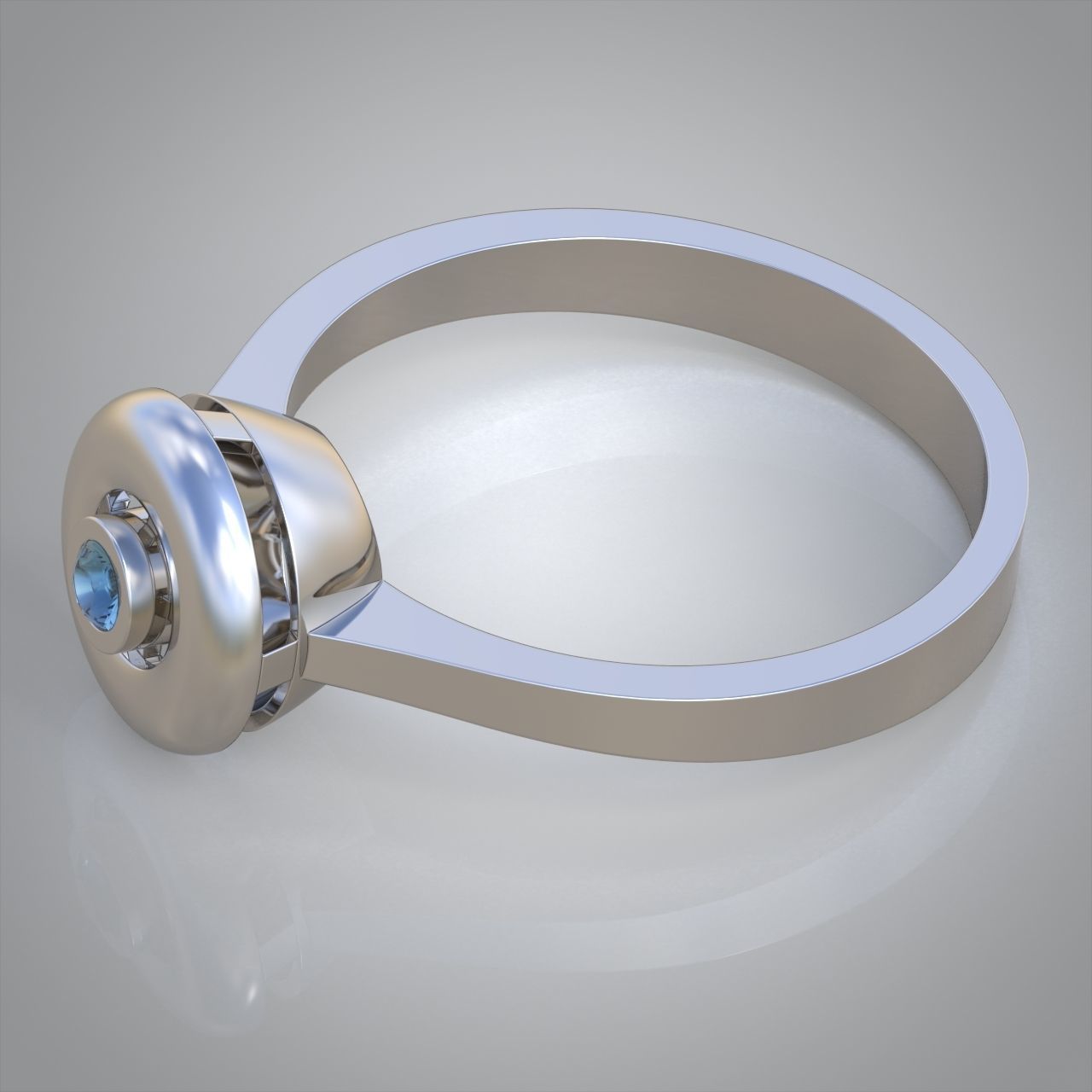 Diamond ring 0579 3D printable model  3D print model_9