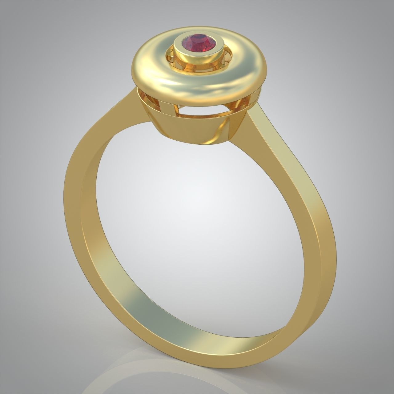 Diamond ring 0579 3D printable model  3D print model_3