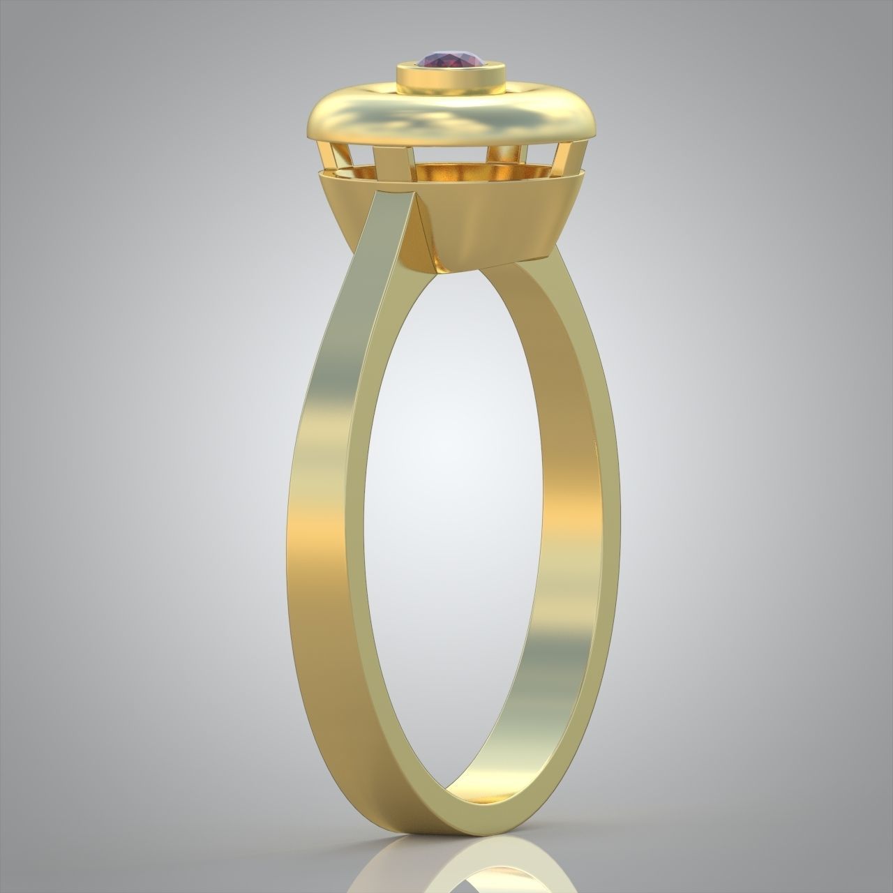 Diamond ring 0579 3D printable model  3D print model_4
