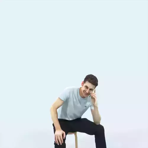 Jayne 02C Summer Cell Phone Sitting Casual Man