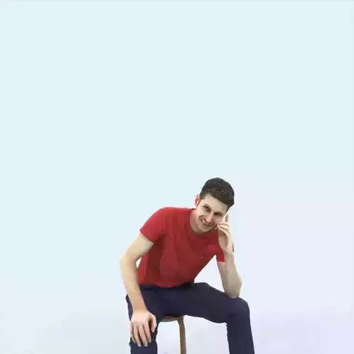 Jayne 02A Summer Cell Phone Sitting Casual Man