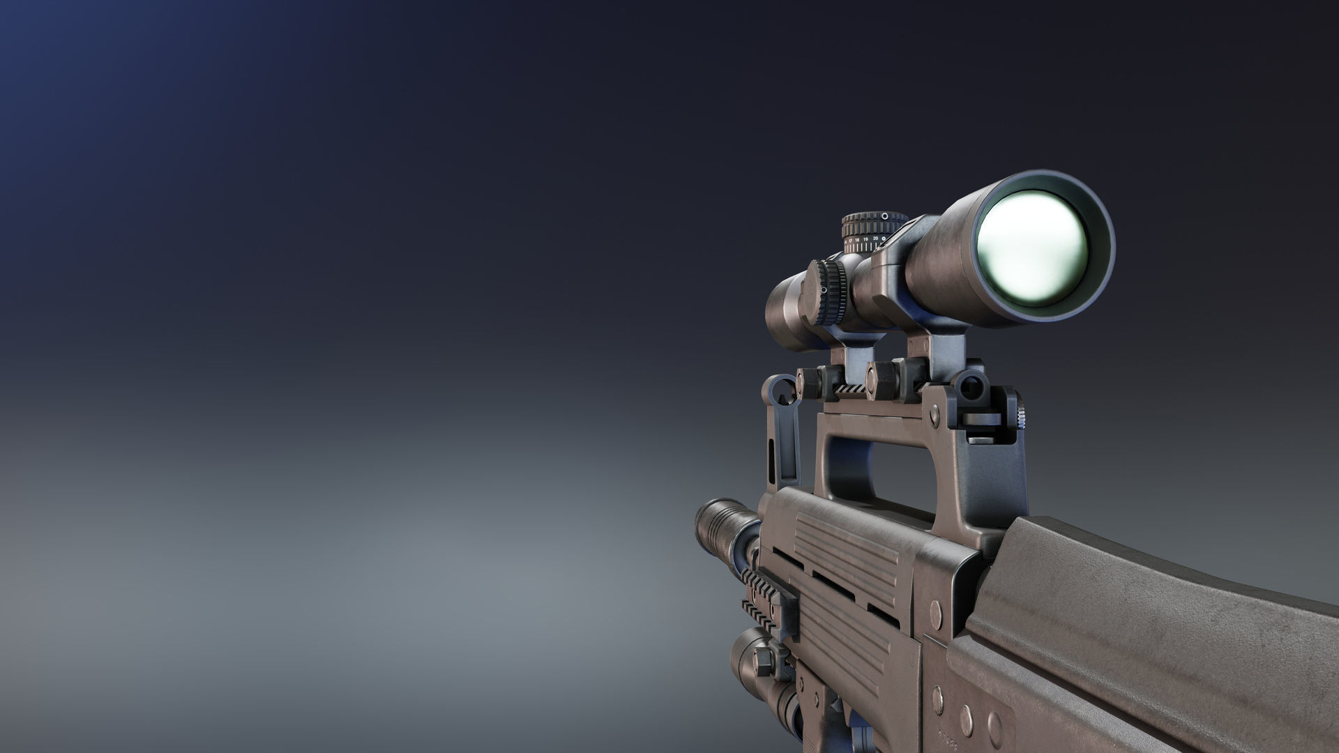 KPA Type 88 Bullpup Low-poly 3D model_4