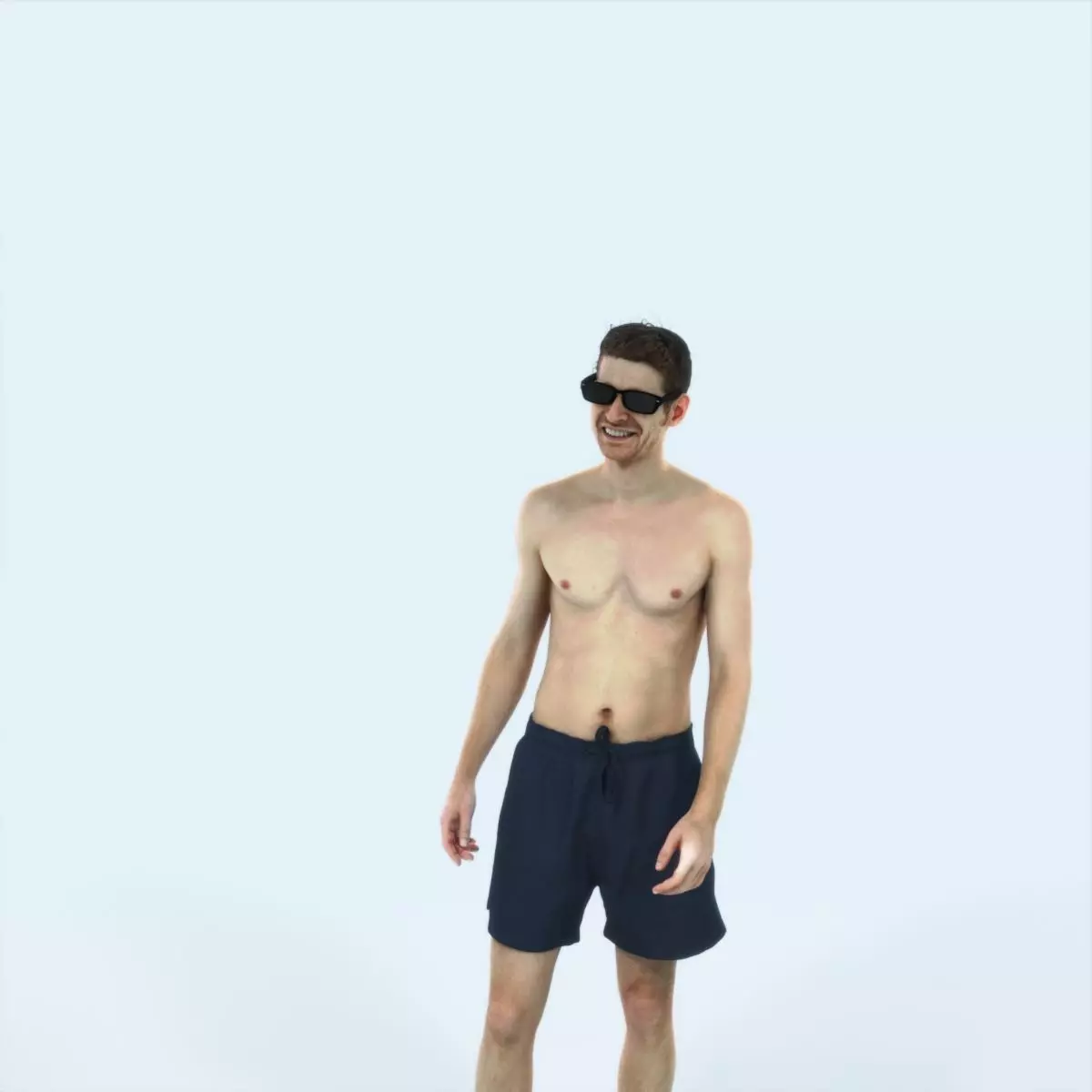 Jayne 08G Beach Listening Sports Man Low-poly 3D model_0