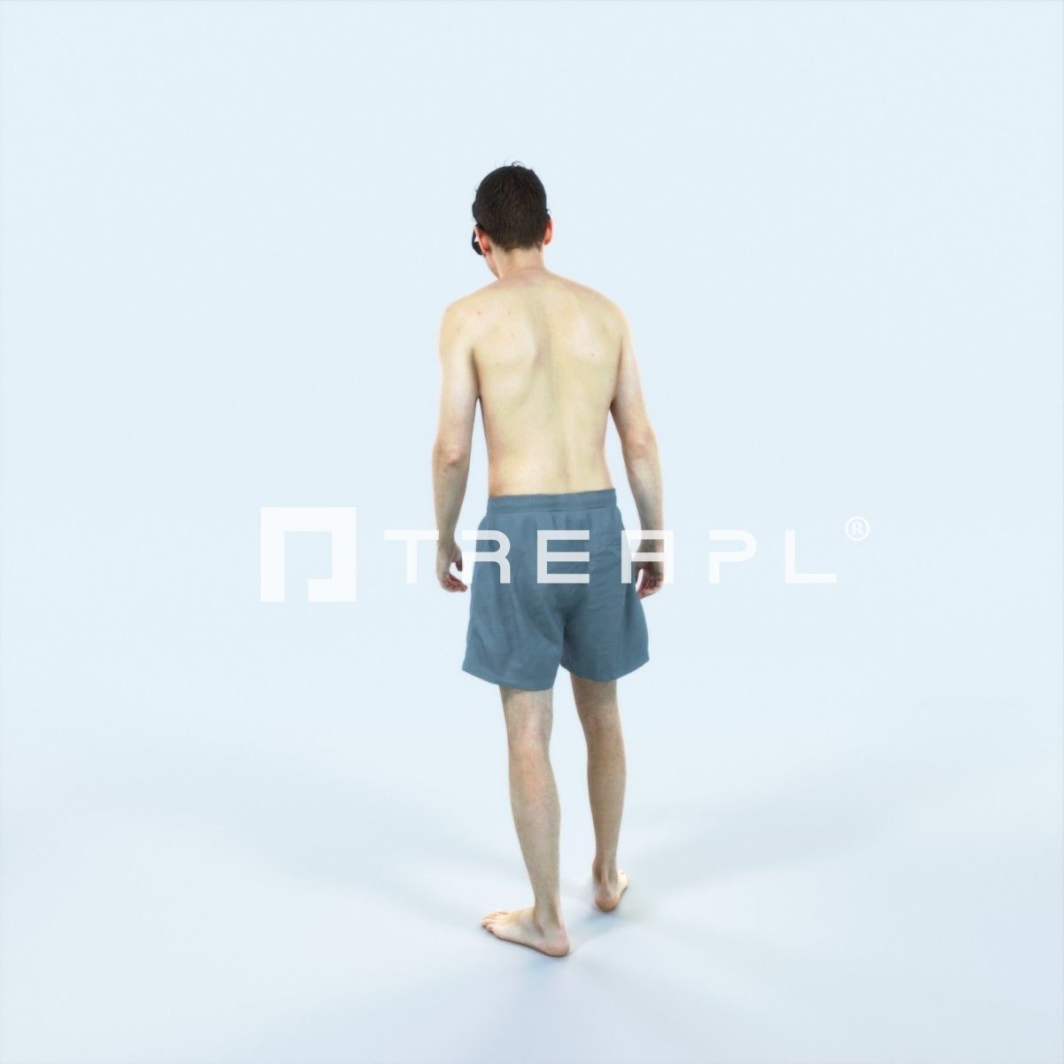 Jayne 08E Beach Listening Sports Man Low-poly 3D model_4