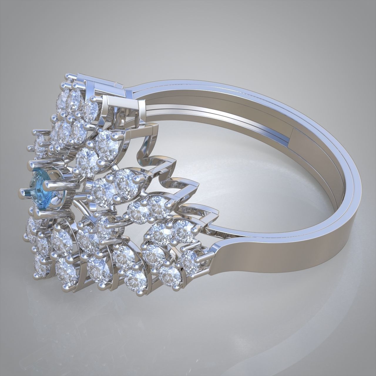 Diamond ring 0580 3D printable model 9 3D print model_9