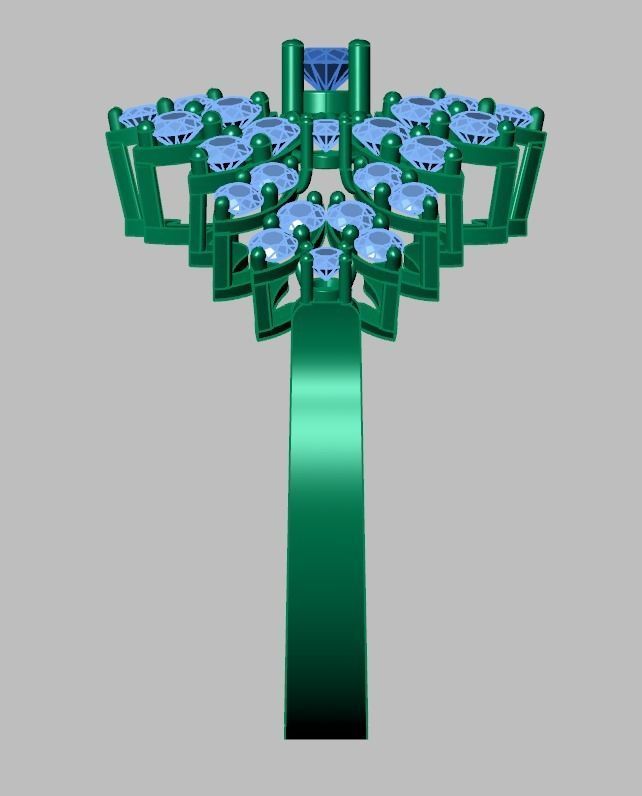 Diamond ring 0580 3D printable model 9 3D print model_13
