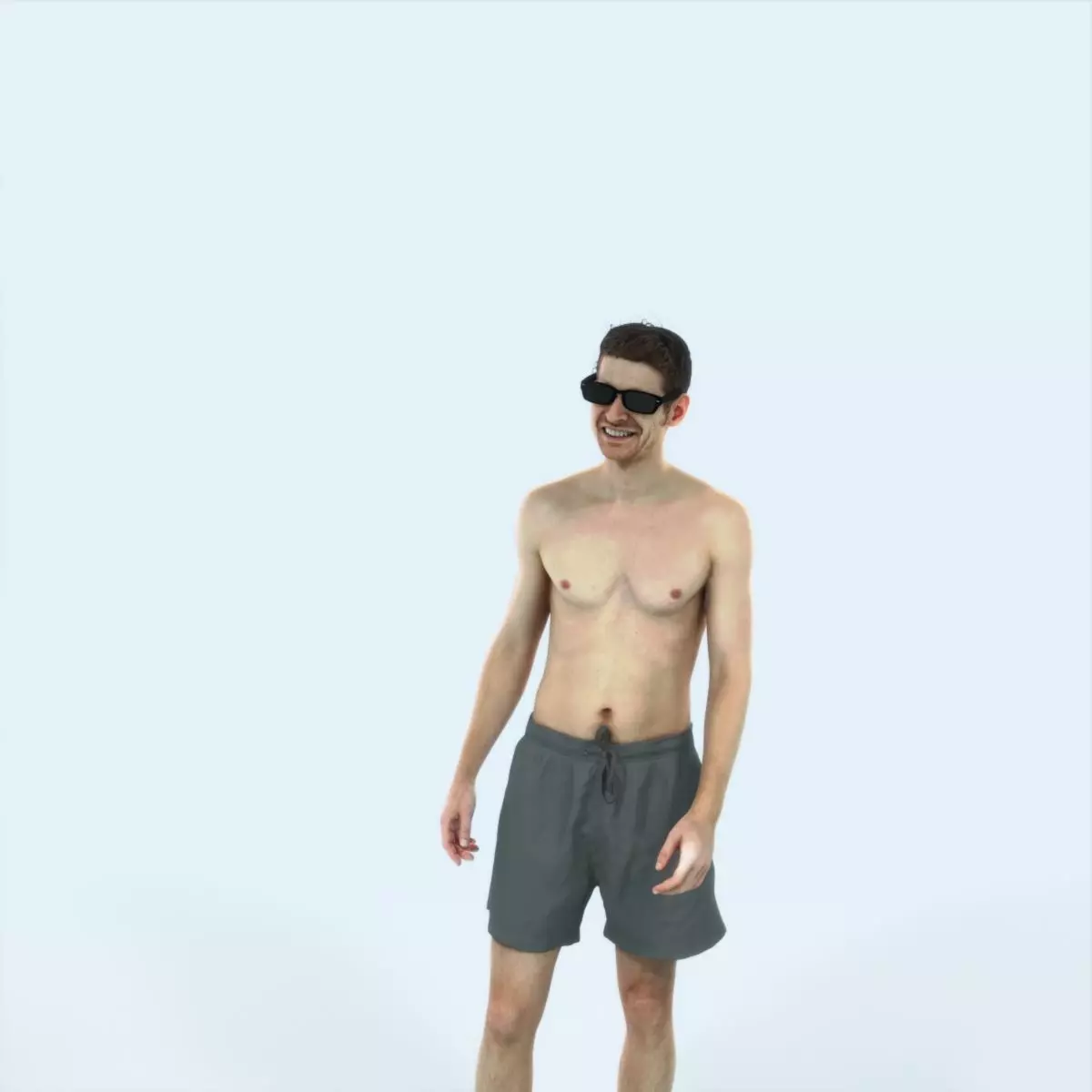 Jayne 08C Beach Listening Sports Man Low-poly 3D model_0
