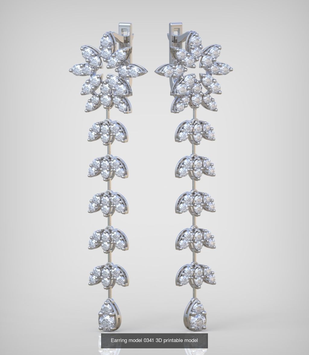Ring and Earring Set 3D printable model 0087 3D Model Collection_4