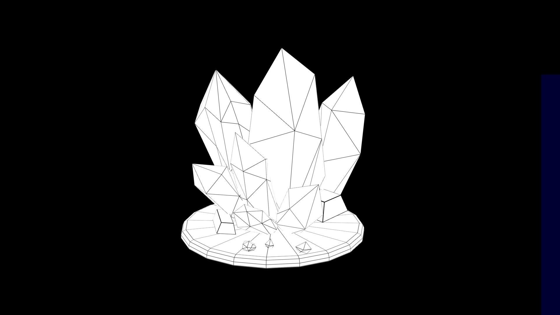 Stylized gem stone 3D model_6