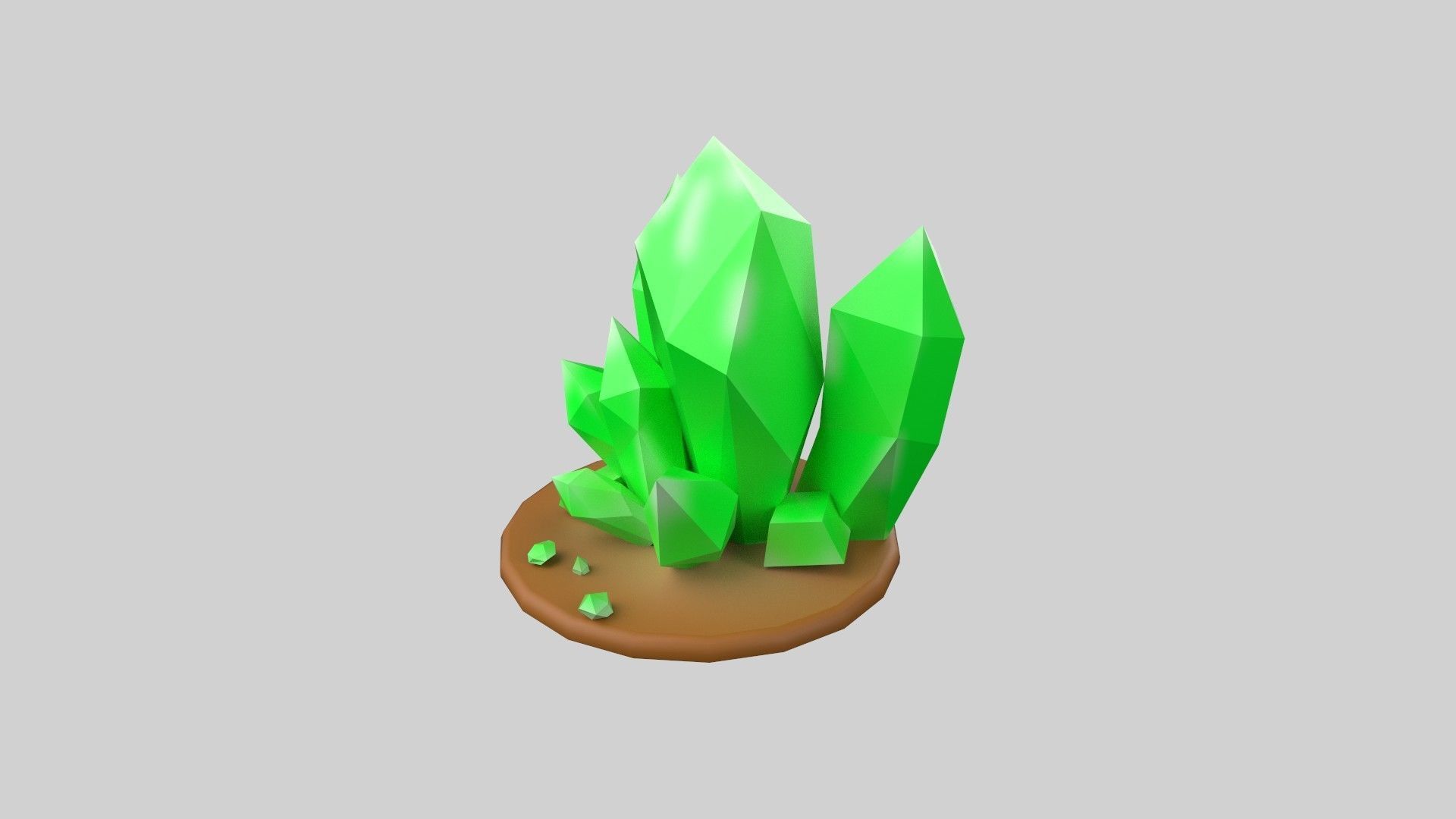 Stylized gem stone 3D model_3