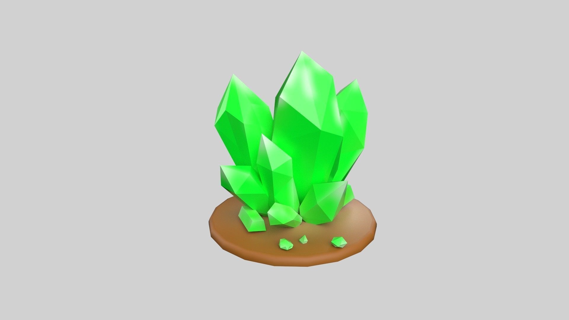 Stylized gem stone 3D model_1