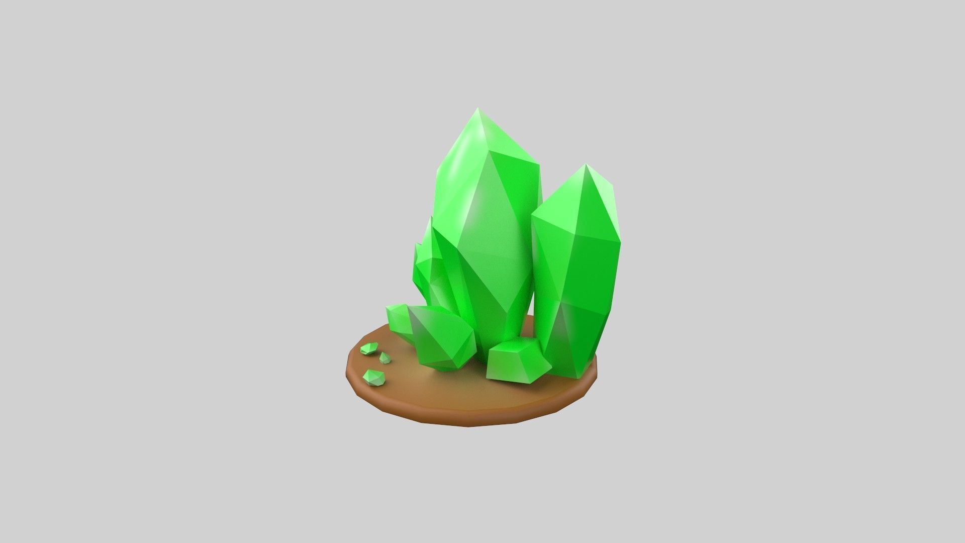 Stylized gem stone 3D model_2