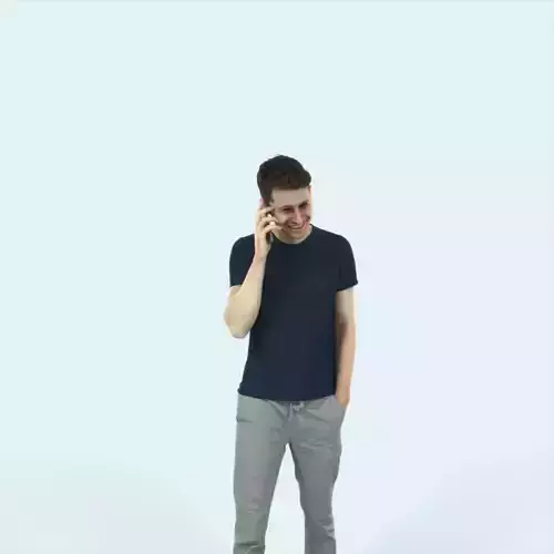 Jayne 19H Cell Phone walking Casual Man