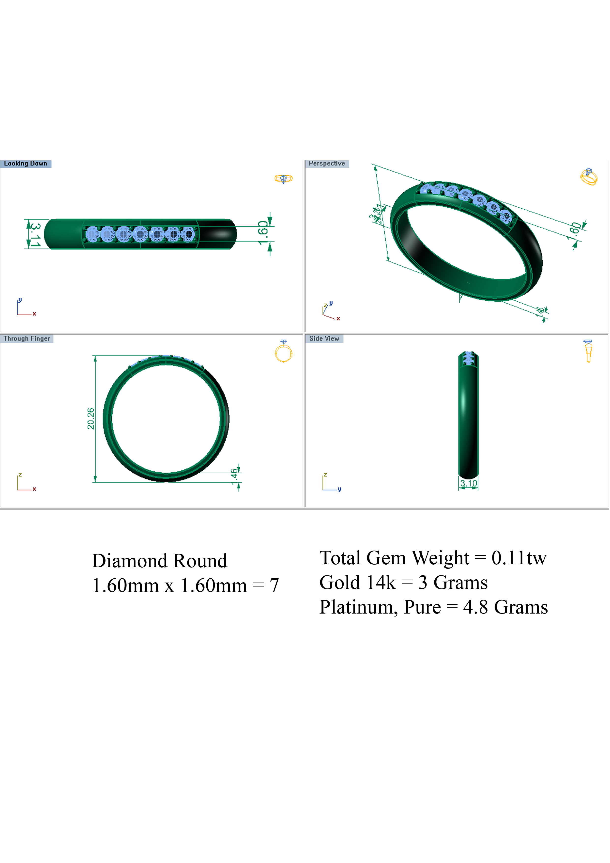 Wedding Band 3D print model_3