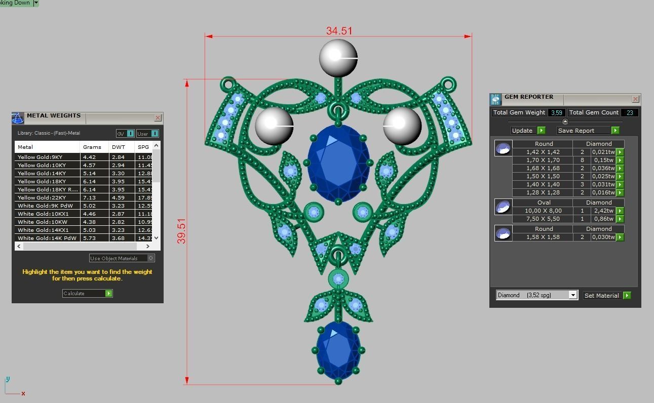 Pendant model 3D 0252 printable model10 3D print model_12