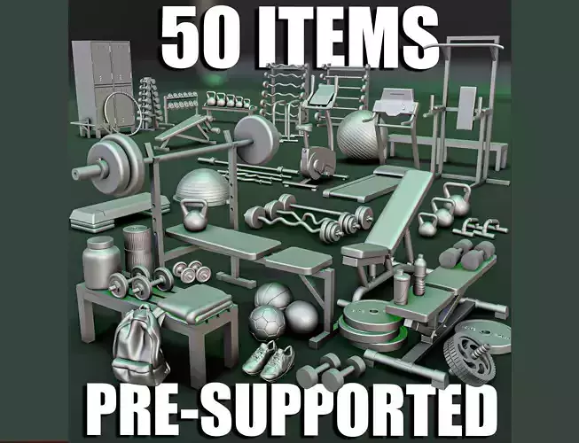 Sport Gym Diorama Pack 3D print model
