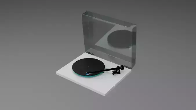 Vinyl Record Player Low-poly Game-ready 3D model