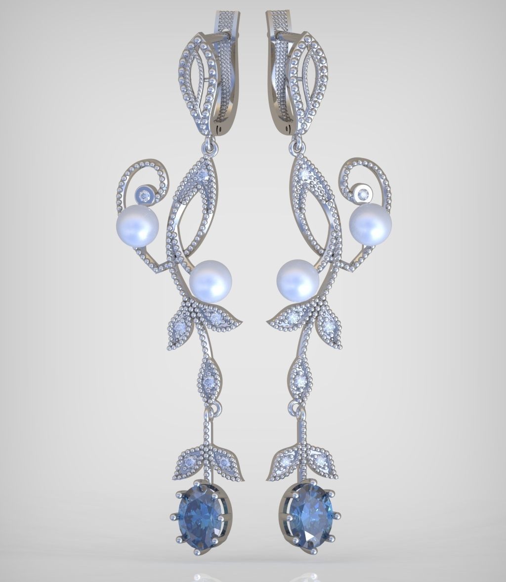 Earring model 0342 3D printable model9 3D print model_6