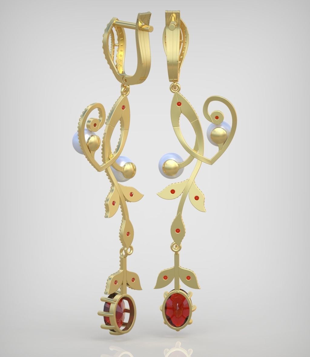 Earring model 0342 3D printable model9 3D print model_5