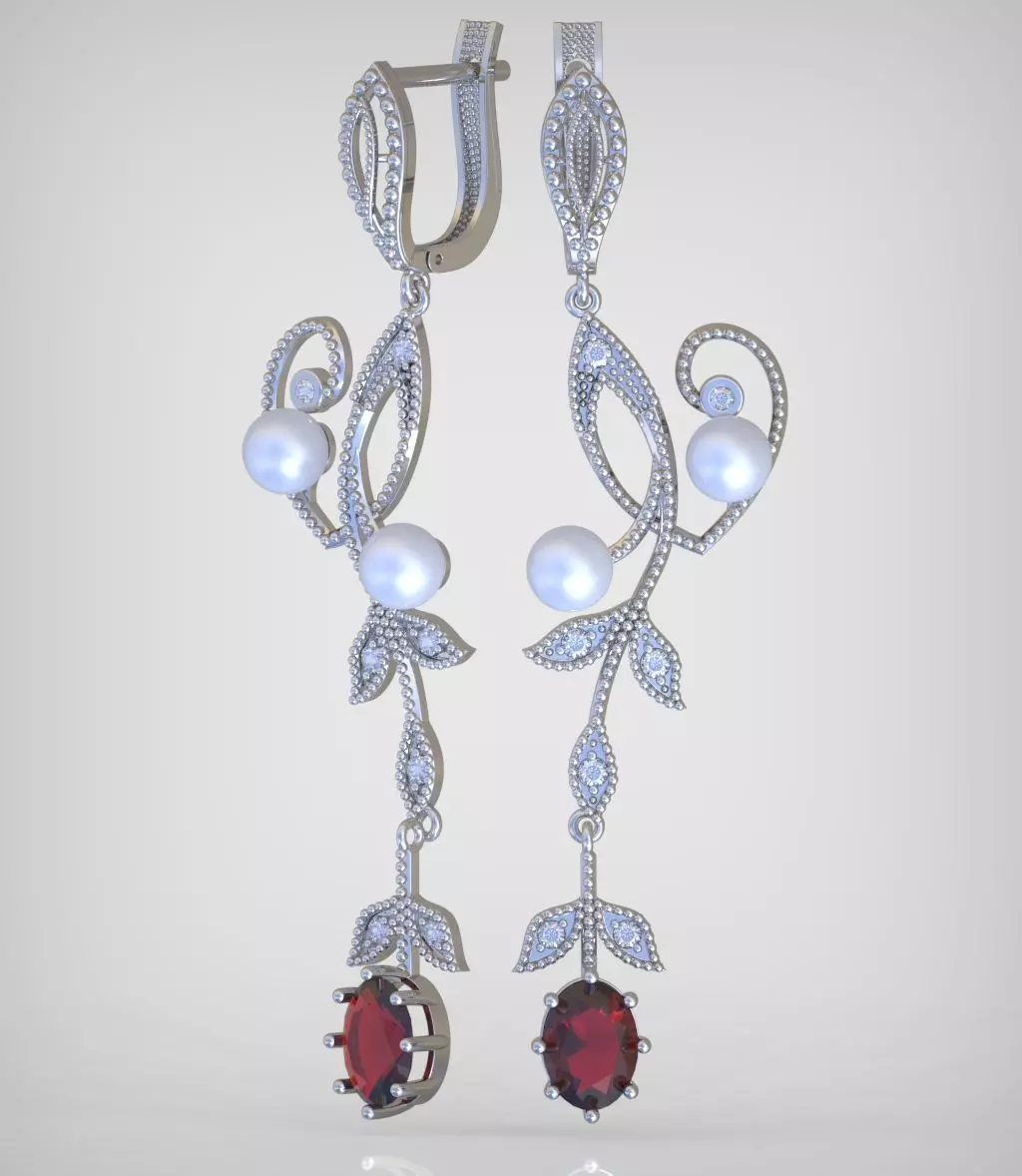 Earring model 0342 3D printable model9 3D print model_0