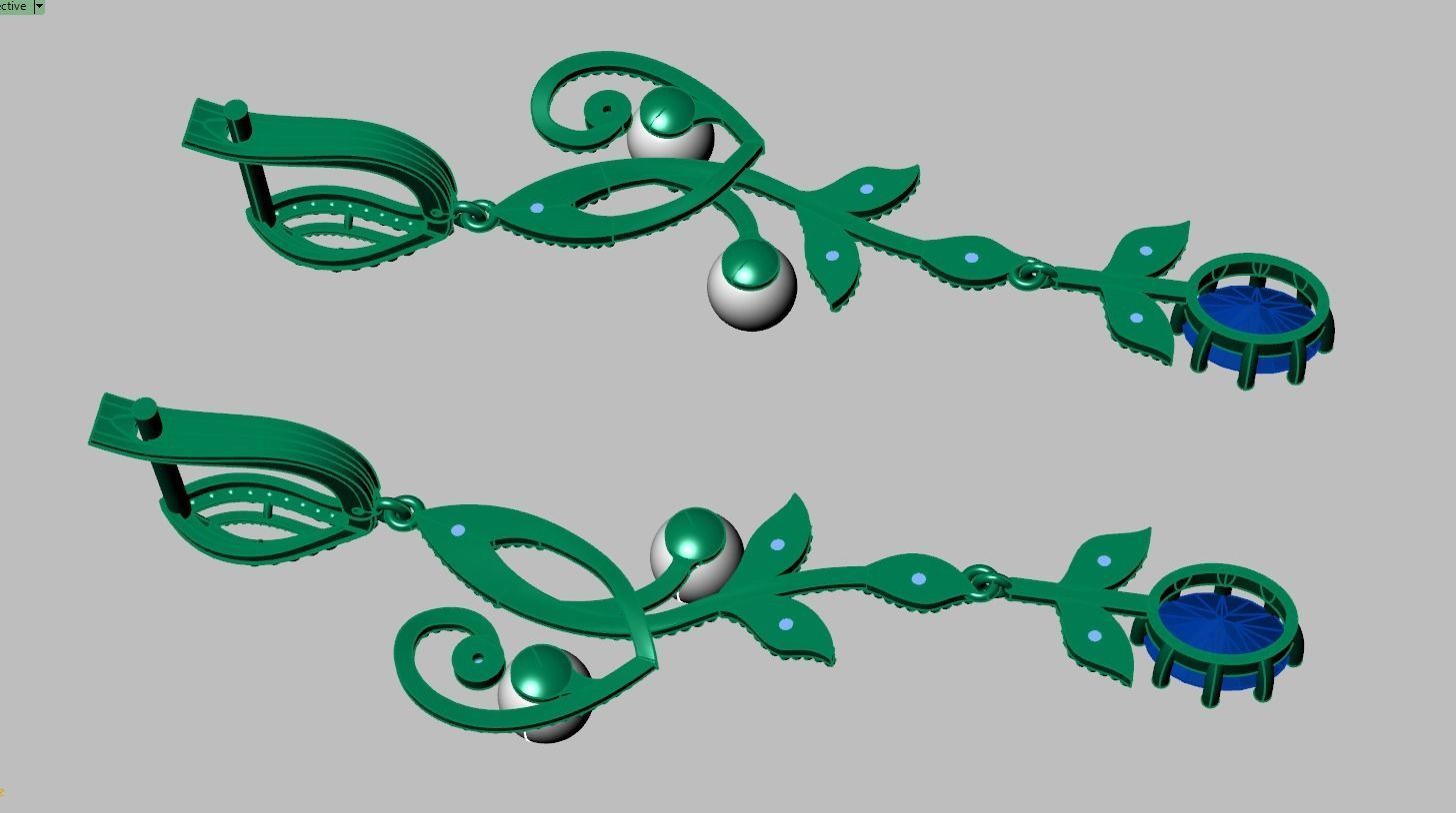 Earring model 0342 3D printable model9 3D print model_10