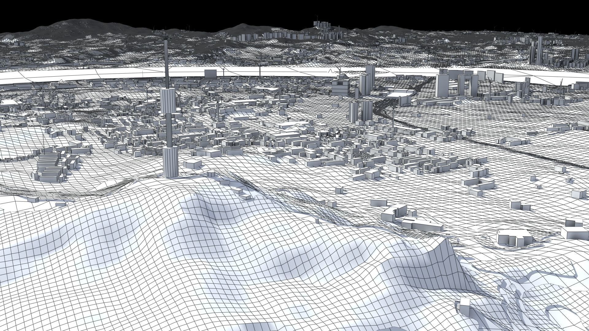 Seoul South Korea Low-poly 3D model_65