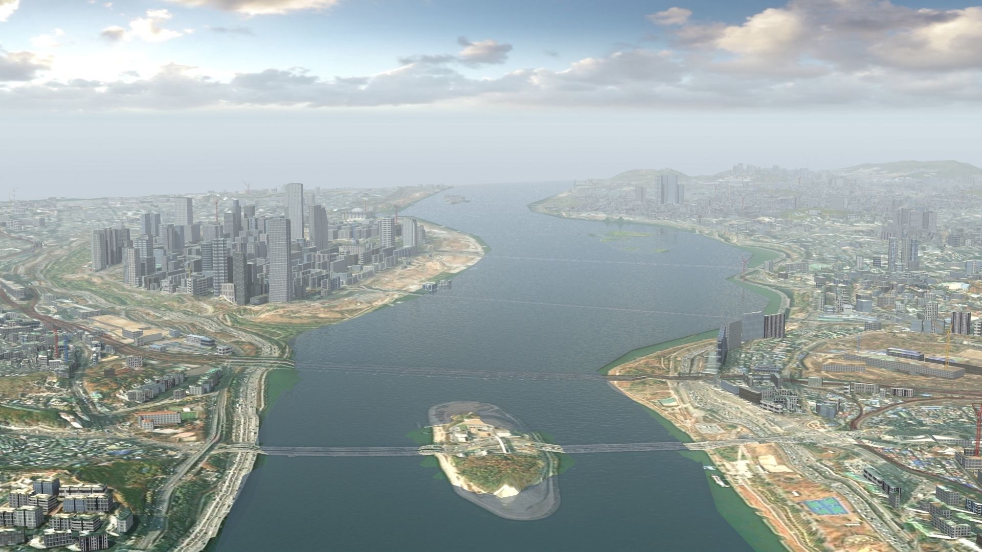 Seoul South Korea Low-poly 3D model_4