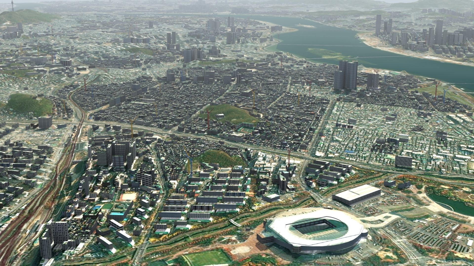 Seoul South Korea Low-poly 3D model_11