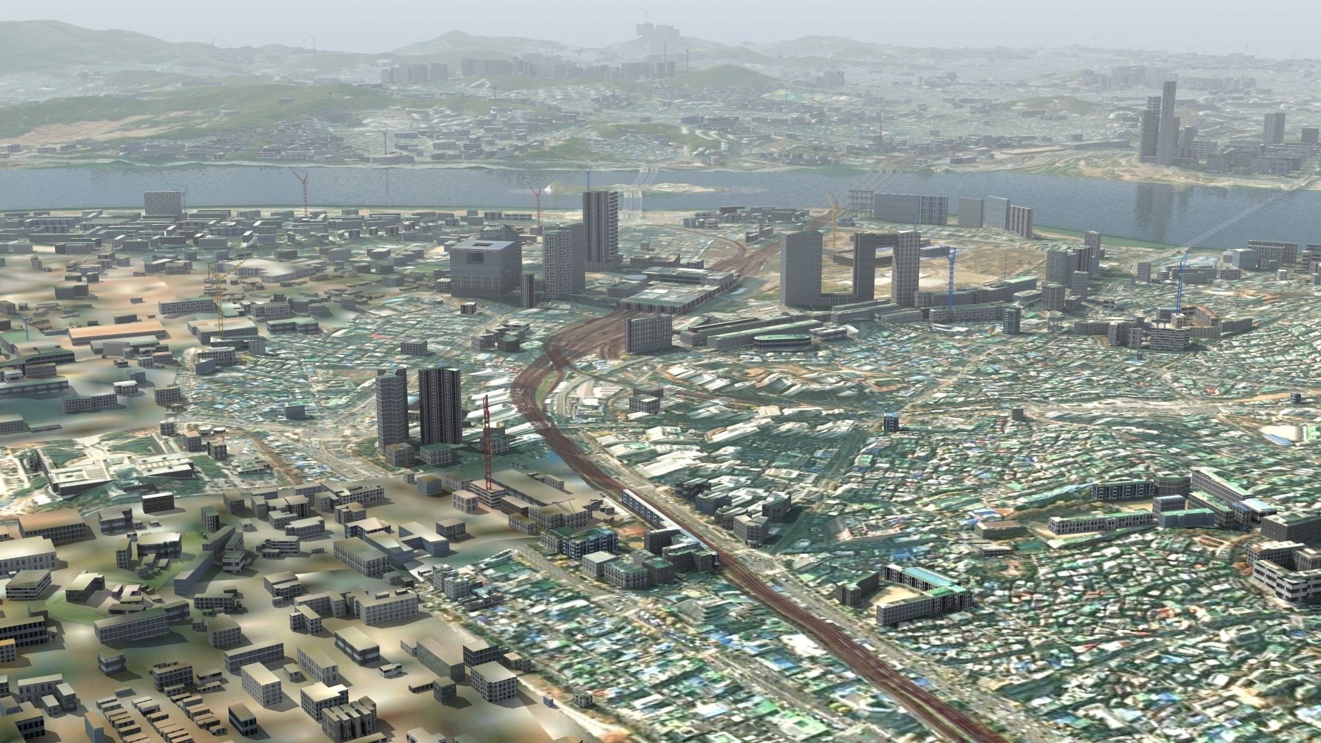 Seoul South Korea Low-poly 3D model_9