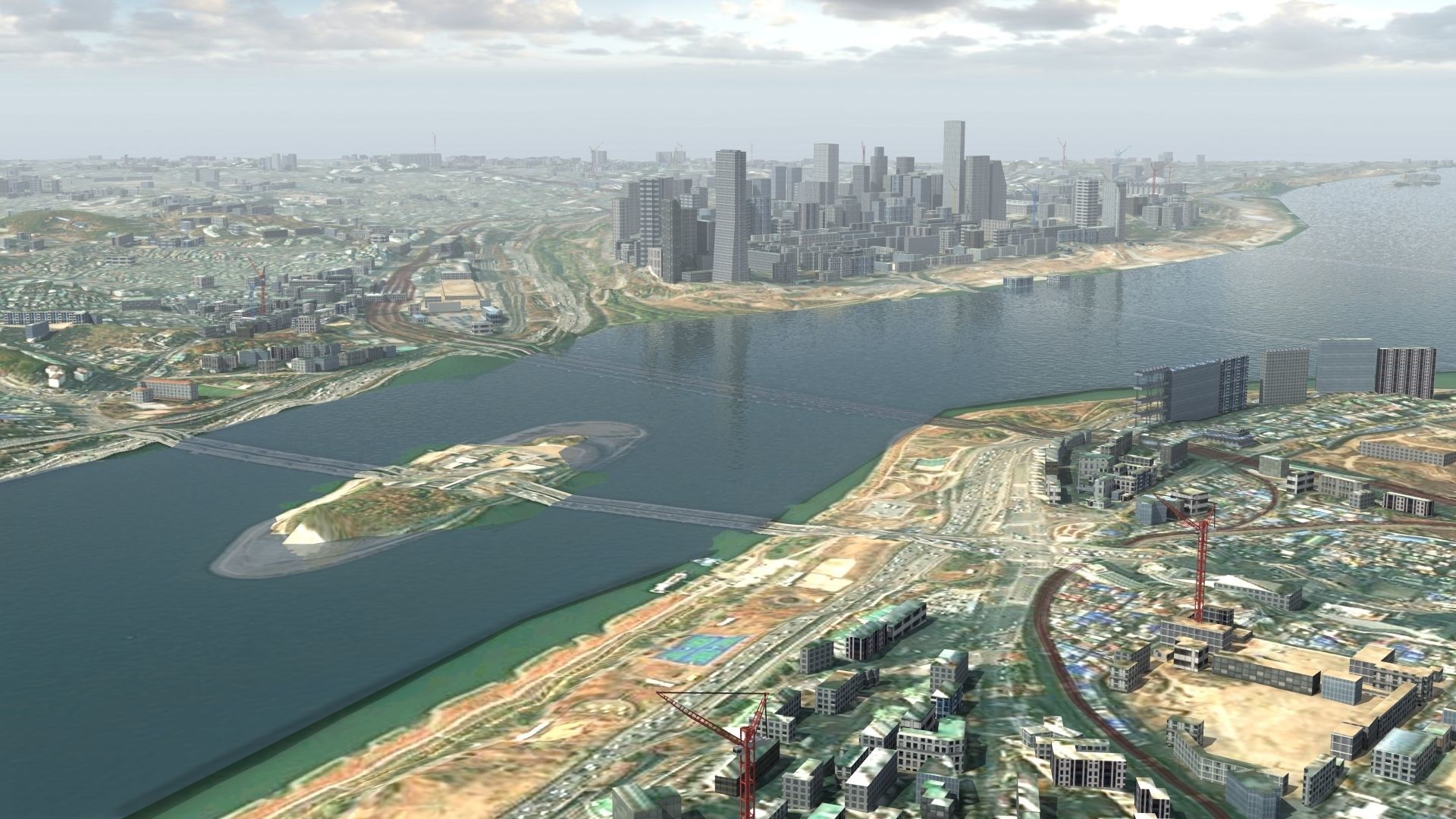 Seoul South Korea Low-poly 3D model_3
