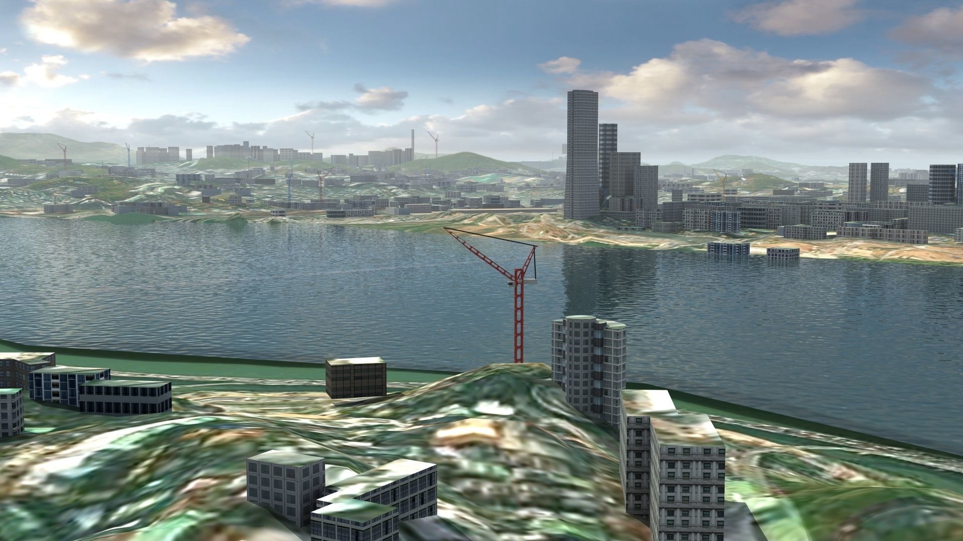 Seoul South Korea Low-poly 3D model_1