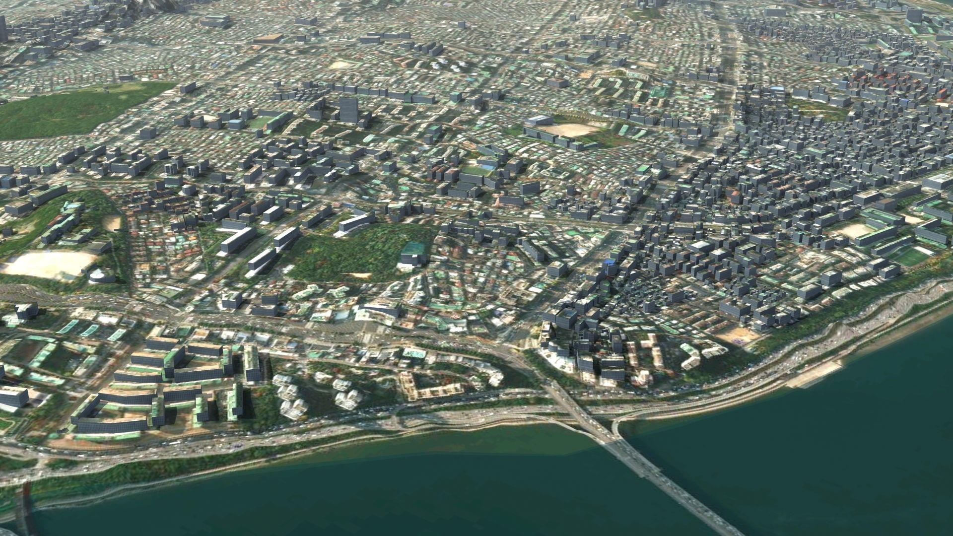 Seoul South Korea Low-poly 3D model_33