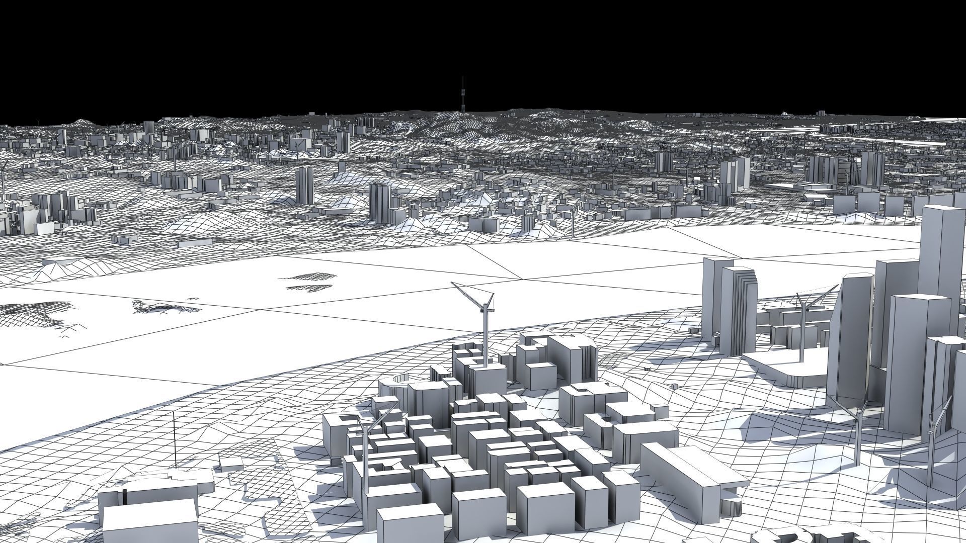 Seoul South Korea Low-poly 3D model_7