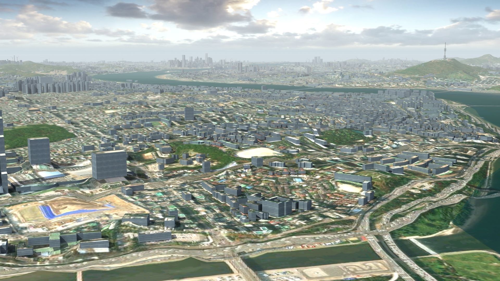 Seoul South Korea Low-poly 3D model_32