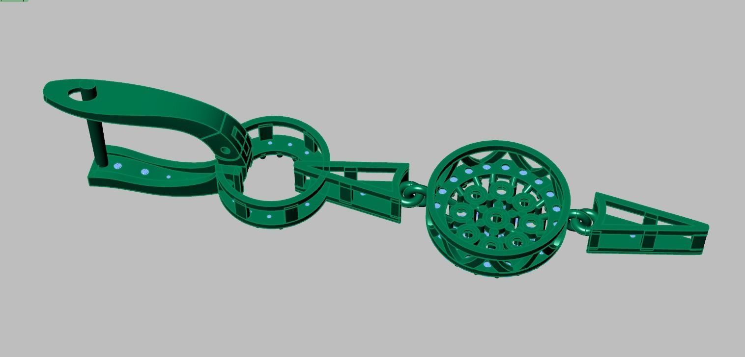 Earring model 0343 3D printable model 3D print model_10