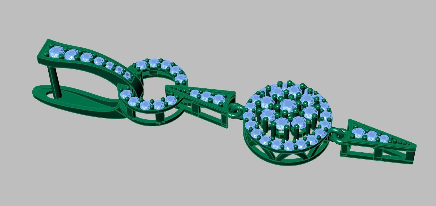 Earring model 0343 3D printable model 3D print model_9