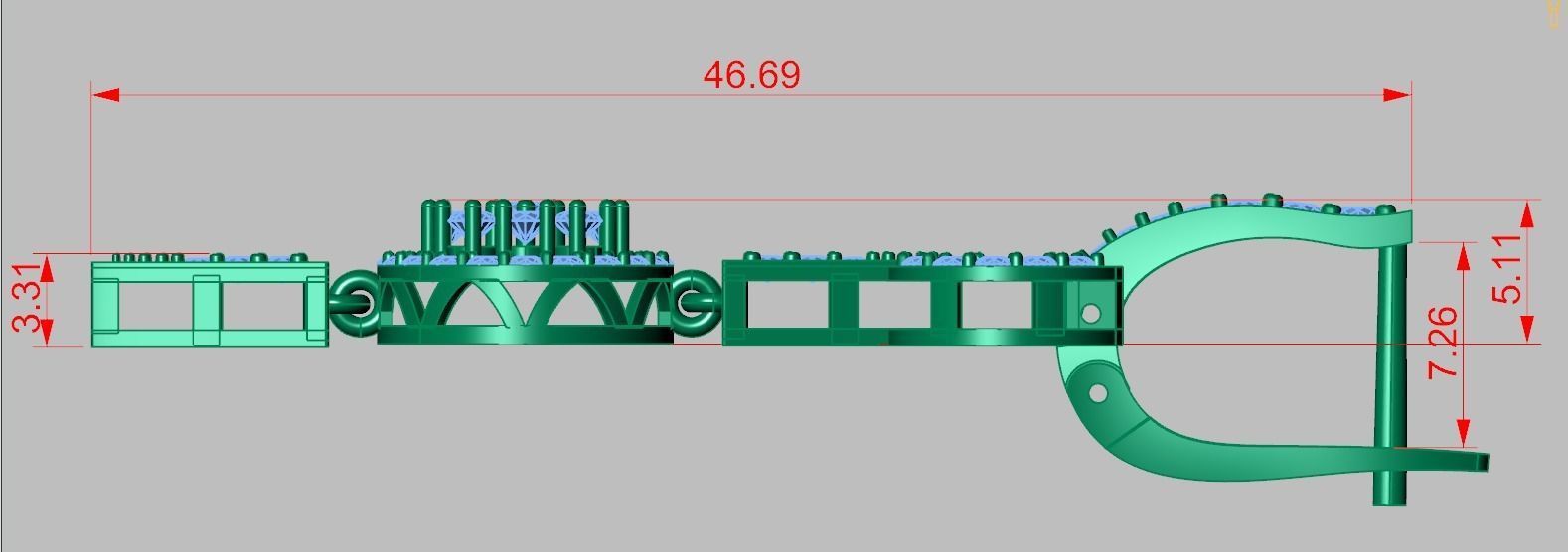 Earring model 0343 3D printable model 3D print model_8