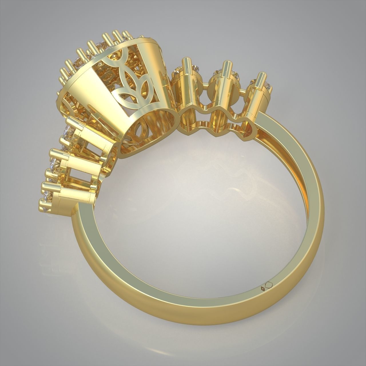 Diamond ring 0582 3D printable model6 3D print model_11
