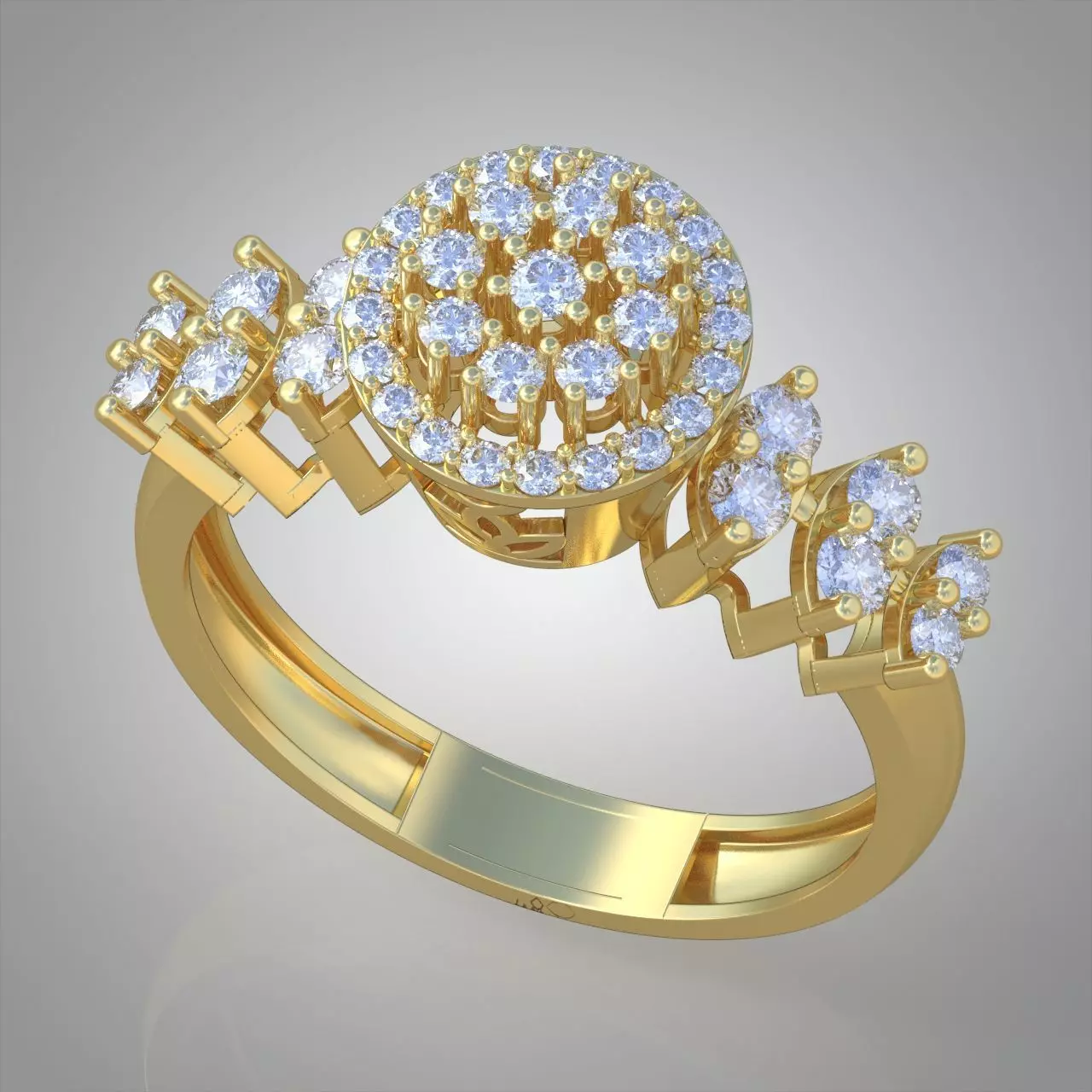 Diamond ring 0582 3D printable model6 3D print model_0