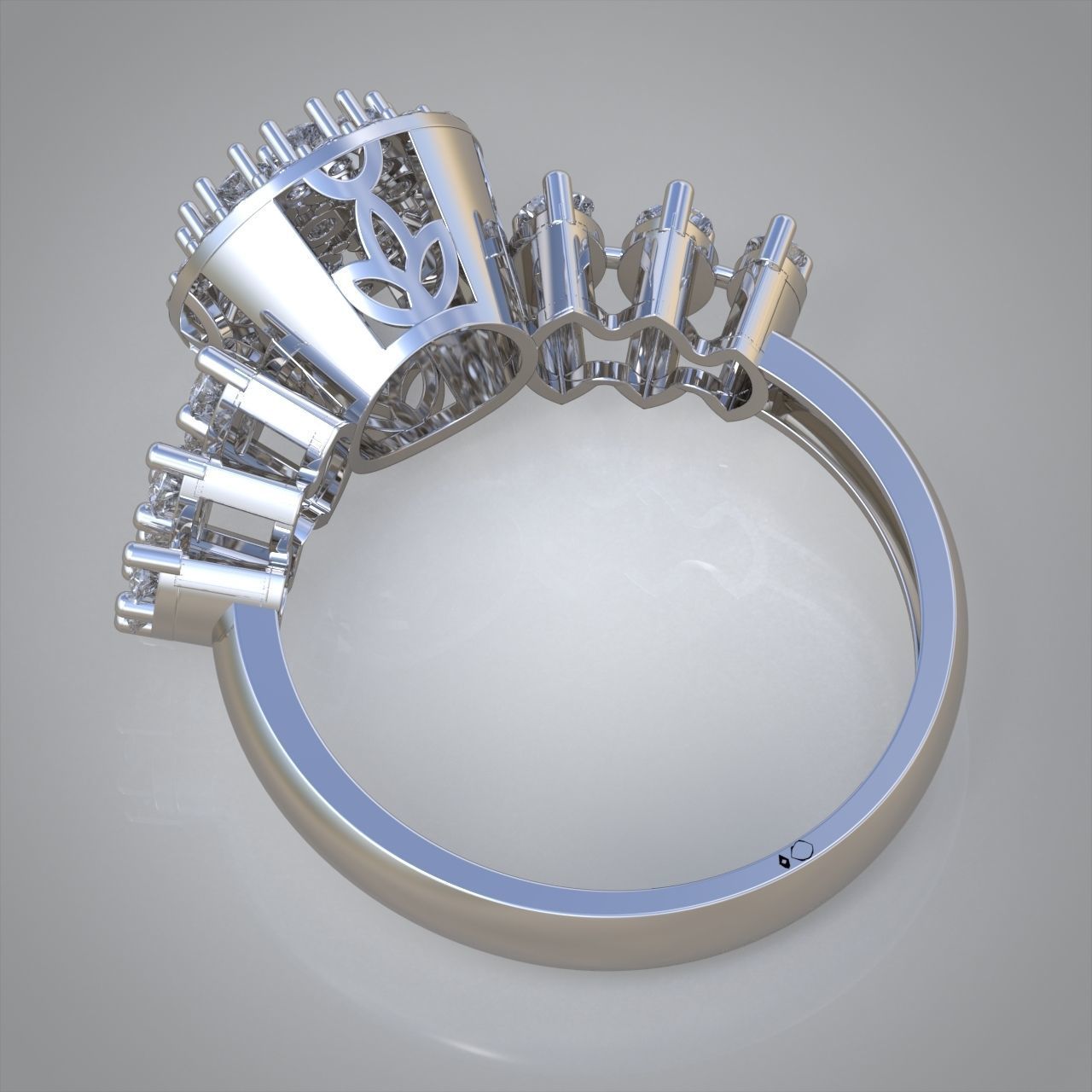 Diamond ring 0582 3D printable model6 3D print model_10
