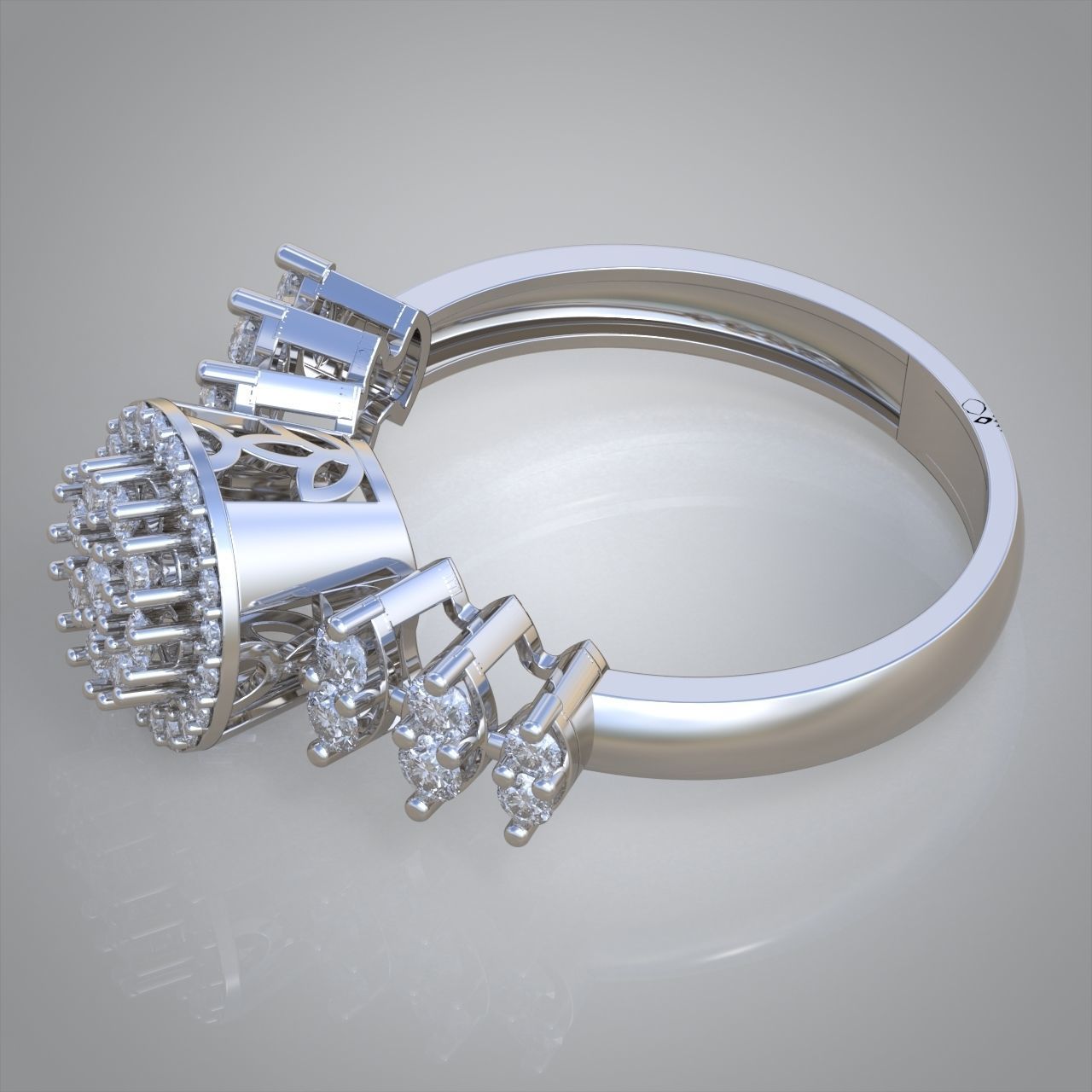 Diamond ring 0582 3D printable model6 3D print model_9