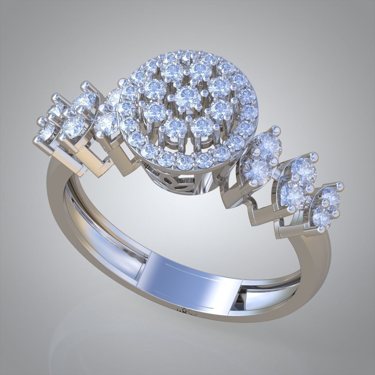 Diamond ring 0582 3D printable model6 3D print model_1