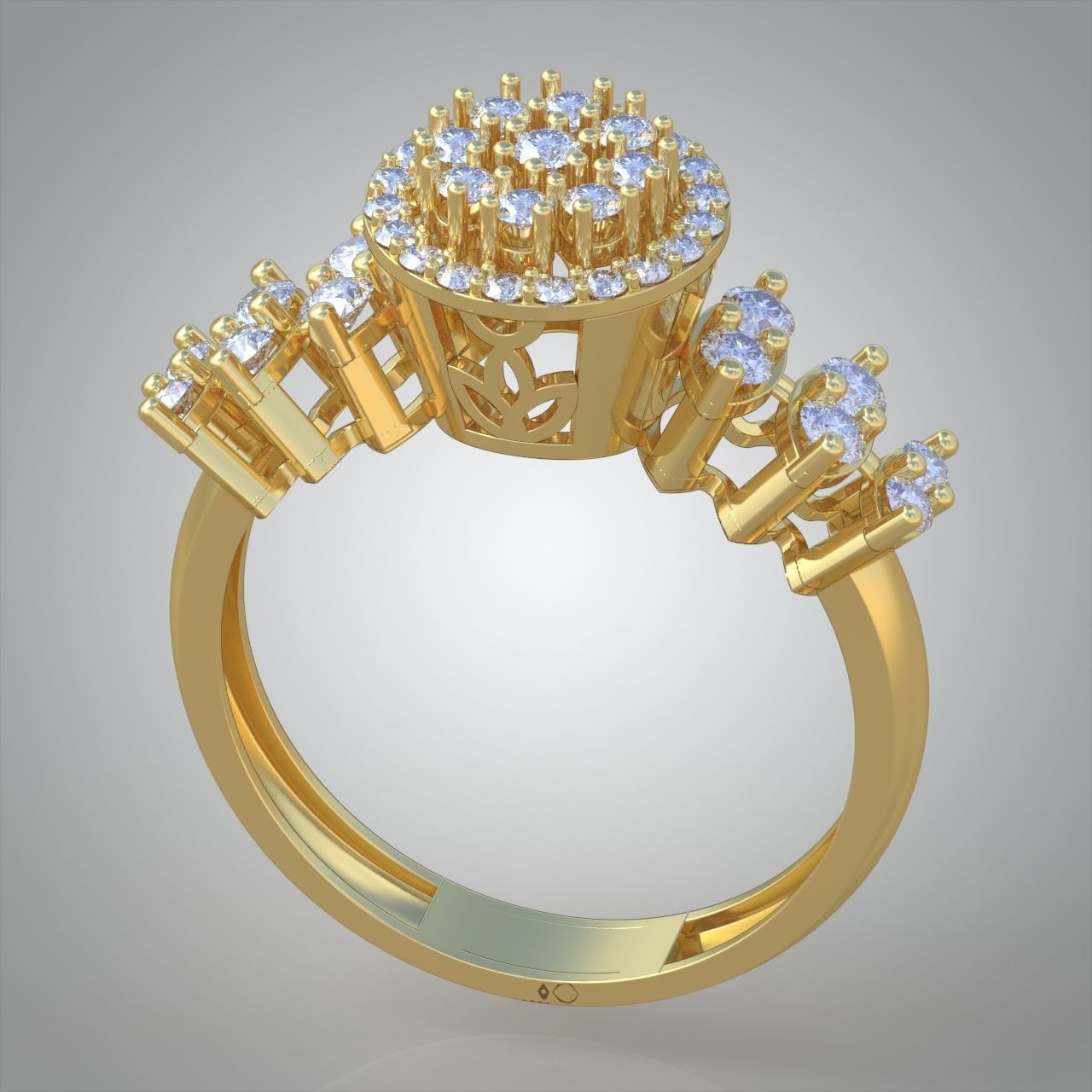 Diamond ring 0582 3D printable model6 3D print model_2
