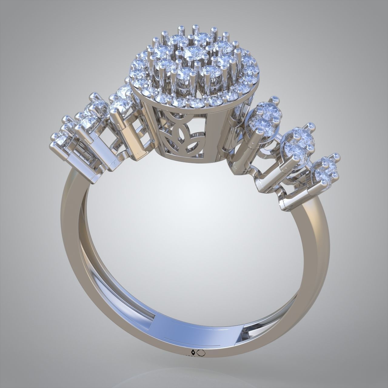 Diamond ring 0582 3D printable model6 3D print model_3