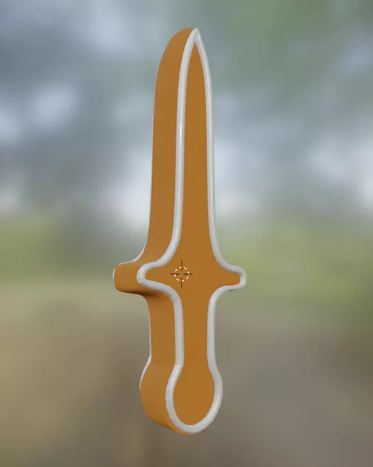 candy sword Low-poly 3D model_0